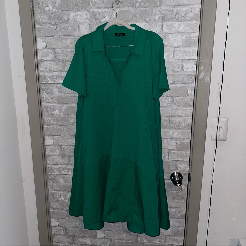 ME+EM Polo Collar Mixed Media Swing Dress sz 10 #I1 - Picture 3 of 6